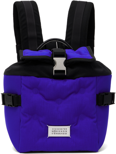 Shop Maison Margiela Black & Blue Glam Slam Sport Backpack In T6045 Amparo Blue