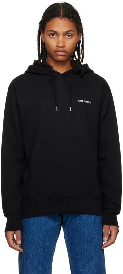 Shop Norse Projects Black Arne Hoodie