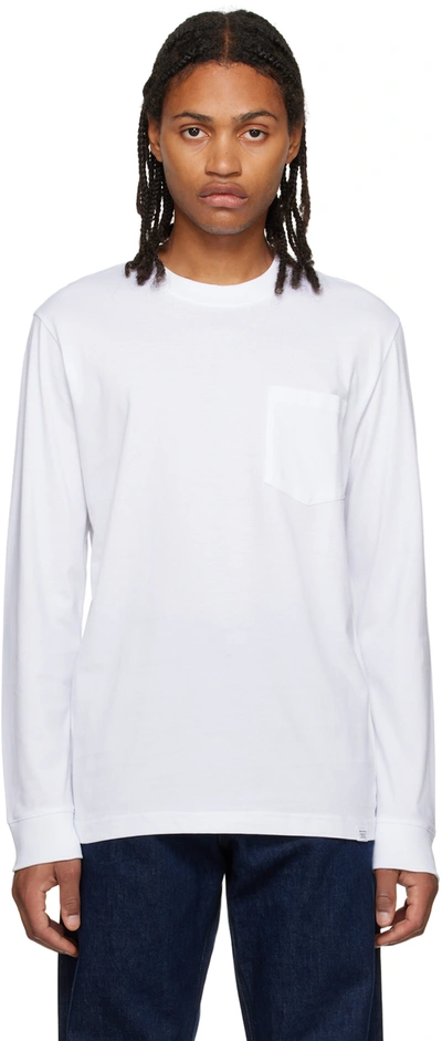 Shop Norse Projects White Johannes Long Sleeve T-shirt