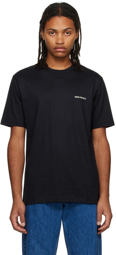 Shop Norse Projects Black Johannes T-shirt