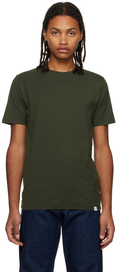 Shop Norse Projects Green Niels T-shirt In Beech Green