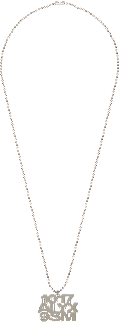 Shop Alyx Silver Mark Flood Edition Pendant Necklace In Gry0002 Silver