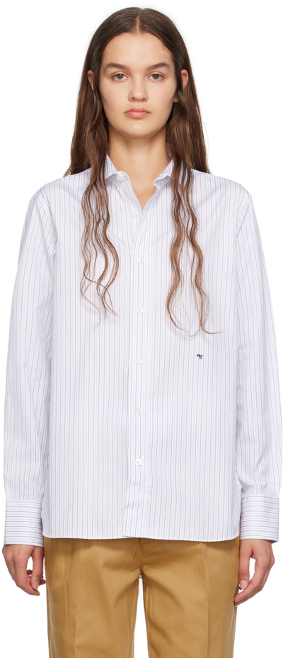 Shop Hommegirls White Classic Shirt In 70's Stripe