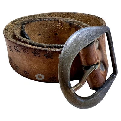 Shop Marketplace 70s Embossed Painted Belt In Brown