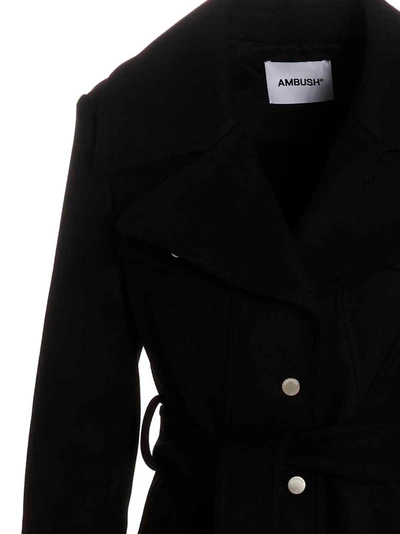 Shop Ambush Long Belted Coat Coats, Trench Coats Black