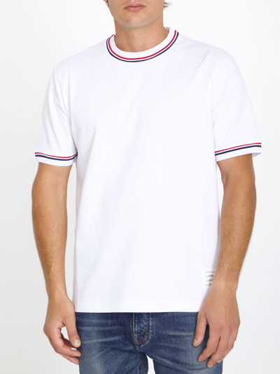 Shop Thom Browne White Cotton Tshirt