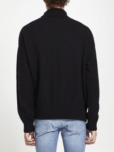 Shop Ami Alexandre Mattiussi Ami De Coeur Sweater In Black