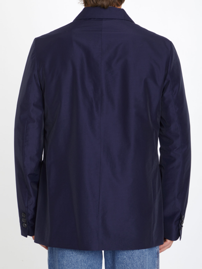 Shop Loewe Technical Wool Jacket In Blue