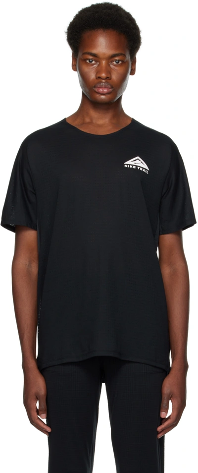 Shop Nike Black Bonded T-shirt In Black/white