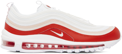 Shop Nike White & Red Air Max 97 Sneakers In Picante Red/guava Ic
