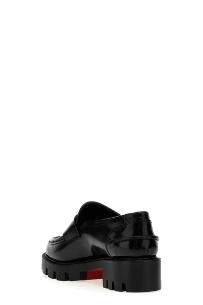 Shop Christian Louboutin Women Cl Moc Lug' Loafers In Black