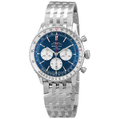 Pre-owned Breitling Navitimer B01 Chronograph Automatic Blue Dial Mens Watch Ab0137211c1a1