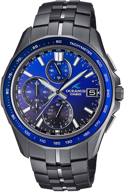Pre-owned Casio Oceanus Manta Ocw-s7000b-2ajf Solar Radio Bluetooth Men Watch Japan