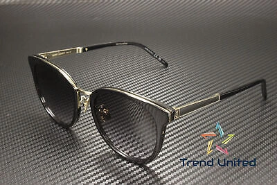 Pre-owned Saint Laurent Sl M101 002 Oval Panthos Acetate Black Grey 55 Women's Sunglasses In Gray