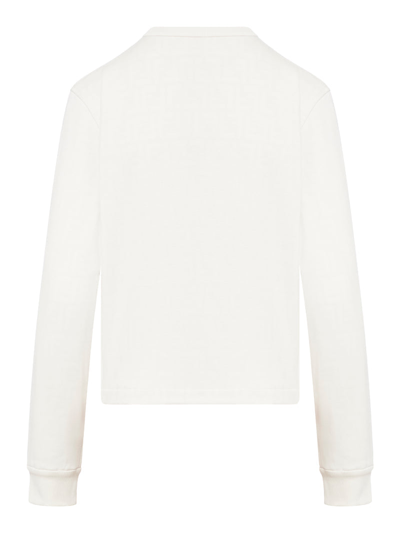 Shop Fendi Women Cotton Sweatshirt In White