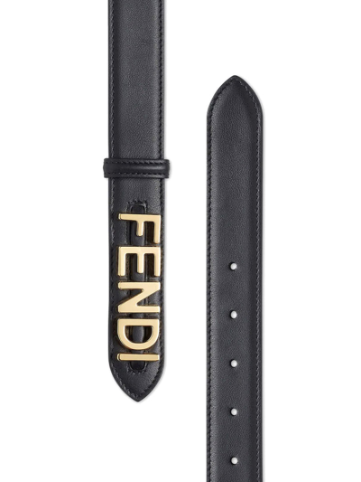 Shop Fendi Women Graphy Belt In Black