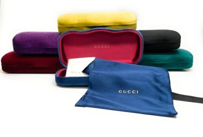 Pre-owned Gucci Gg1156s 002 Green Brown 57 Mm Medium Men's Sunglasses
