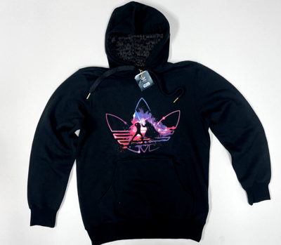 Pre-owned Adidas Originals Star Wars Black P99648 Hoodie Size Medium