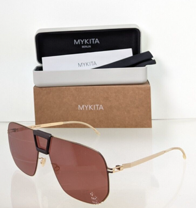 Pre-owned Mykita Brand Authentic  Sunglasses Mylon Hybrid Cayenne Col. 307 Gold Frame In Pink