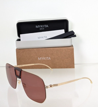 Pre-owned Mykita Brand Authentic  Sunglasses Mylon Hybrid Cayenne Col. 307 Gold Frame In Pink