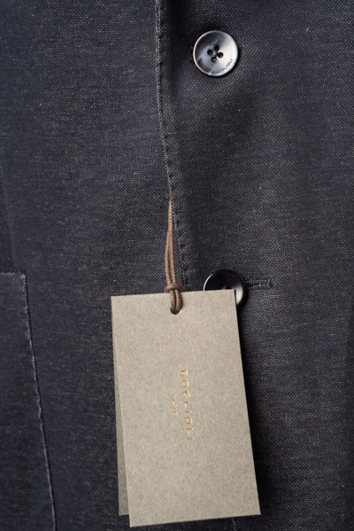 Pre-owned Boglioli Heather Navy Blue Cotton K Jacket Slim Fit Sport Coat 48 R (eu 58)