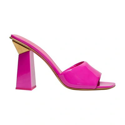 Shop Valentino Hyper One Stud Heeled Mules In Pink_pp