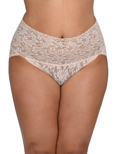 Hanky Panky Plus Size Signature Lace Retro V-kini In Brown