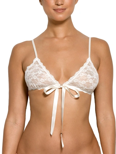 Shop Hanky Panky Peek-a-boo Lace Front Tie Bralette In White