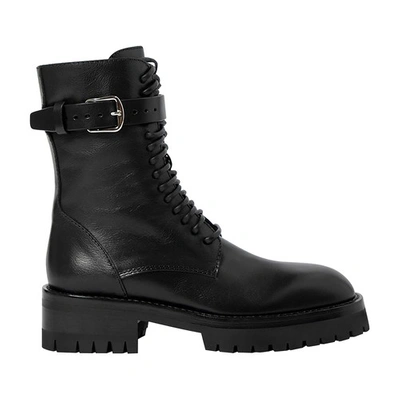 Shop Ann Demeulemeester Cisse Combat Boots In Black