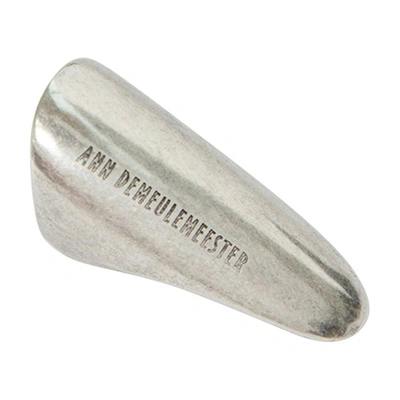 Shop Ann Demeulemeester Charliese Fingernail Ring In Silver