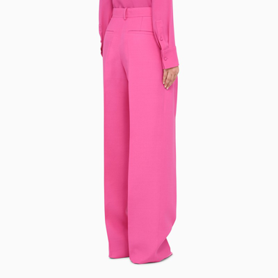 Shop Valentino Pink Pp Trousers In Crepe Couture Women