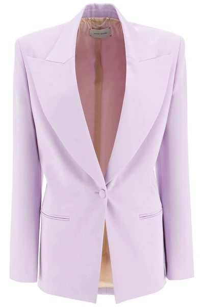 Shop Magda Butrym Single Breasted Blazer In Purple