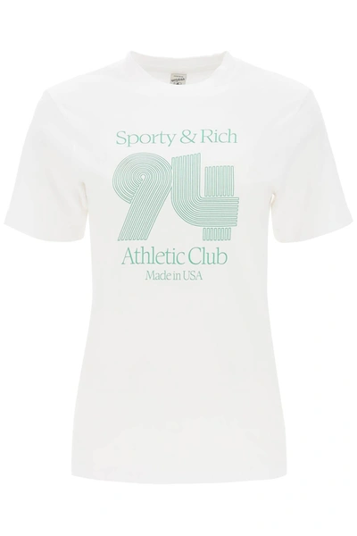 Shop Sporty And Rich '94 Athletic Club' T Shirt In White