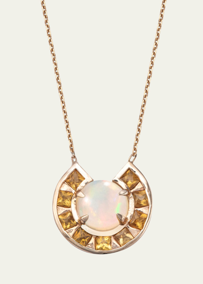 Shop Jolly Bijou 14k Rose Gold Moon Necklace In Rg