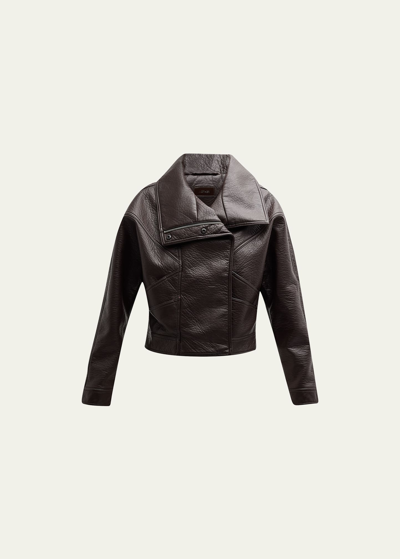 Shop Mother The Count Chocula Faux-leather Jacket In Bulls-eye