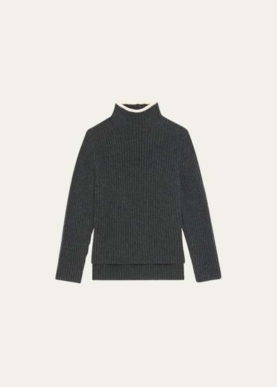 Shop Theory Karenia Turtleneck Sweater In Charivory