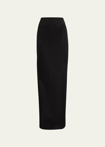 Shop Altuzarra Saria Silk Maxi Skirt In Black