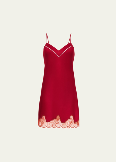 Shop Simone Perele Nocturnal Dress In Tango Red