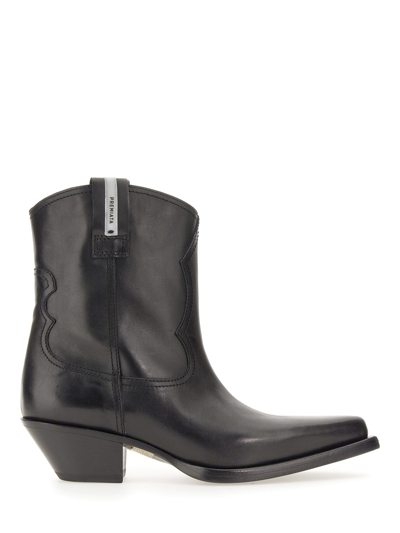Premiata Black Leather Ankle In Black