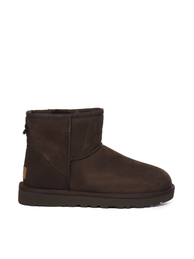 Shop Ugg Classic Mini Ii In Dark Brown