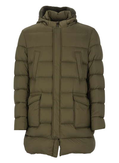 Shop Herno Quilted Padded Parka In Green