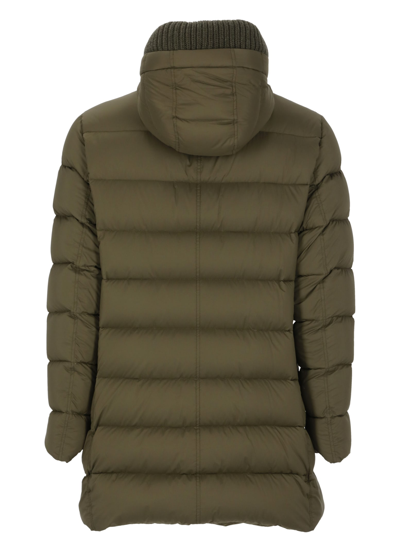 Shop Herno Quilted Padded Parka In Green