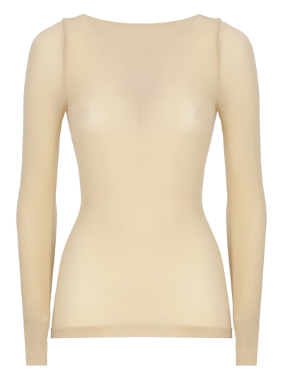 Shop Wolford Buenos Aires T-shirt In Beige