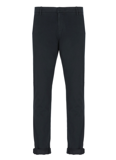 Dondup Gaubert Stretch Cotton Trousers In Blue