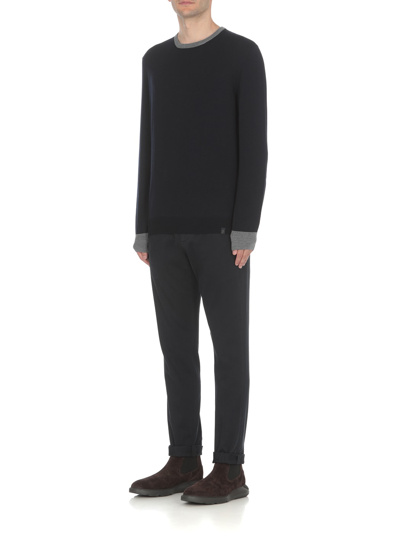 Dondup Gaubert Stretch Cotton Trousers In Blue