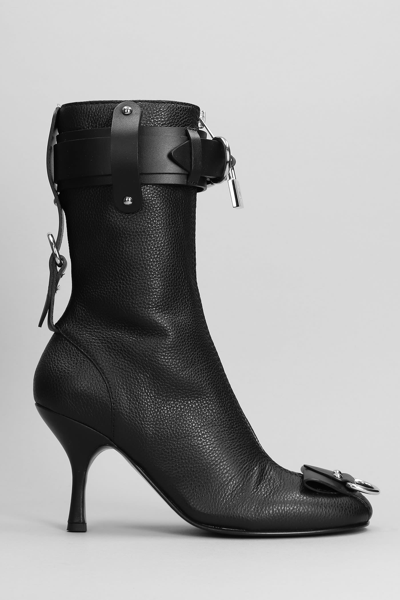 Shop Jw Anderson High Heels Ankle Boots In Black Leather