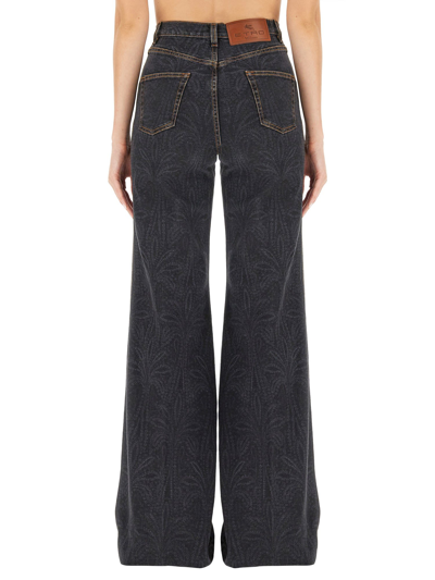 Shop Etro Jeans With Foliage Pockets In Nero