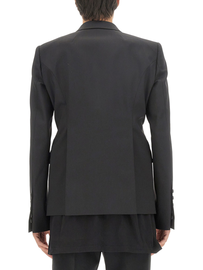 Shop Rick Owens Single-breasted Jacket In Nero