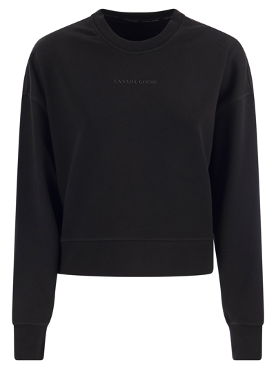 Shop Canada Goose Muskoka - Wide Cotton Sweater In Black