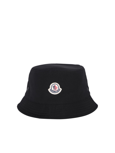 Shop Moncler Logo-patch Bucket Hat In Black